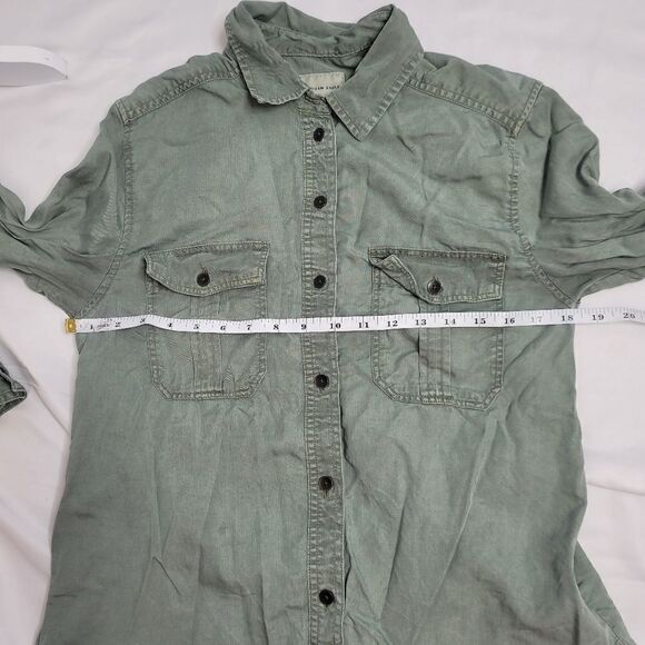 AMERICAN EAGLE green gorp long sleeve utility button up shirt S - Picture 8 of 9